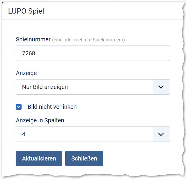 LUPO Spiel Dialog